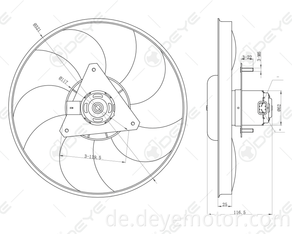 93360613 Neuankömmling günstige Preise Kühlerlüftermotor für CELTA